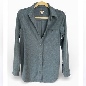 L.L. Bean Women’s Steal Blue Button-Up Shirt Size Medium